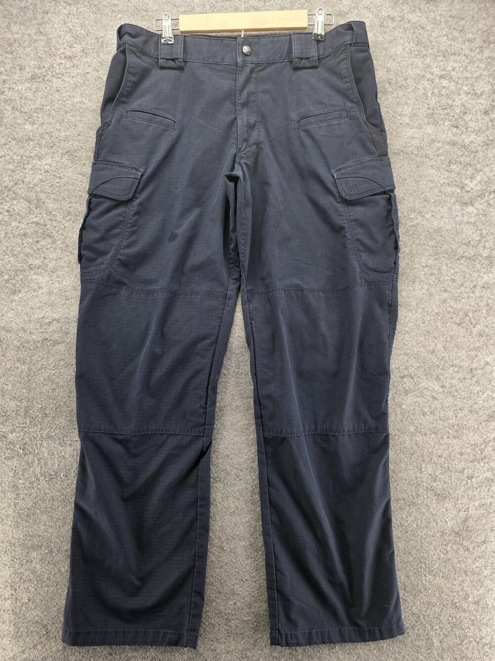 5.11 Tactical Pants Mens 36x32 Blue Cargo Canvas Polyester Cotton Workwear